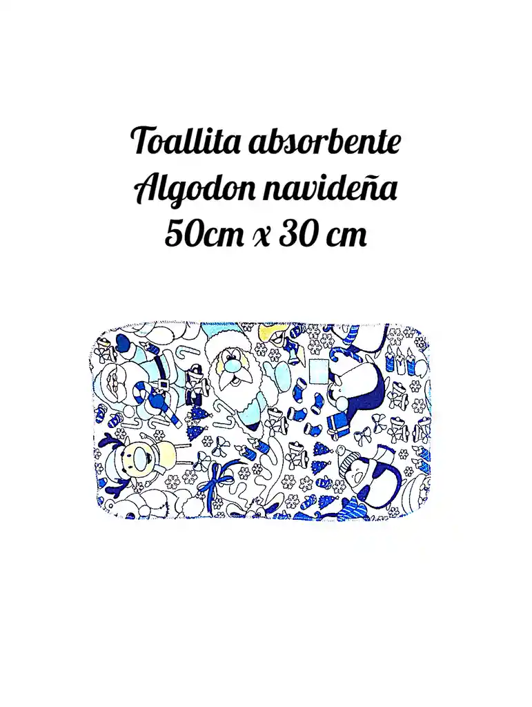 Toalla Navideña Algodón 50 Cm X 30 Cm
