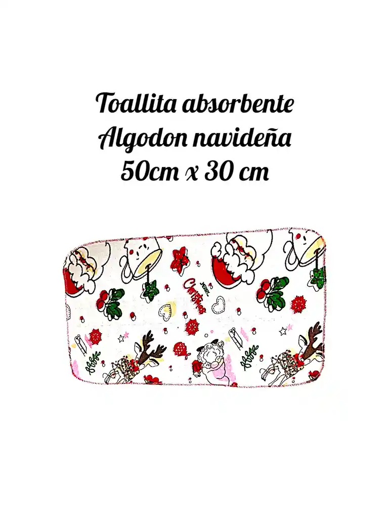 Toalla Navideña Algodón 50 Cm X 30 Cm