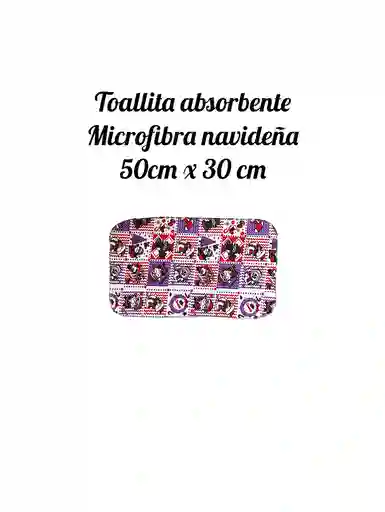Toalla Navideña Microfibra Piel De Durazno 50 Cm X 30 Cm