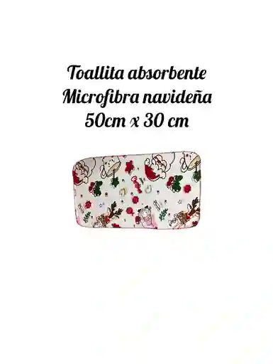 Toalla Navideña Microfibra Piel De Durazno 50 Cm X 30 Cm