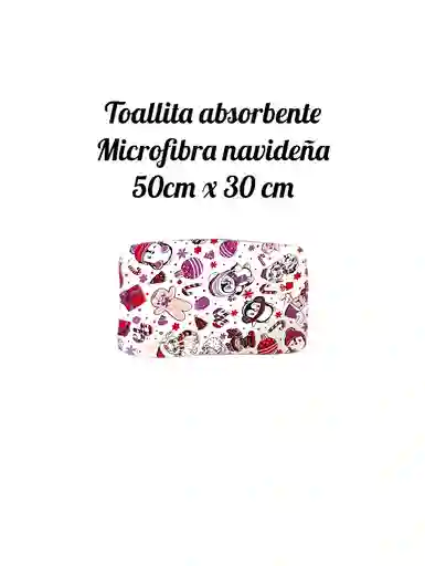 Toalla Navideña Microfibra Piel De Durazno 50 Cm X 30 Cm