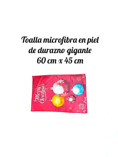 Toalla Navideña Microfibra Piel De Durazno 60 Cm X 40 Cm