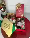 Caja De Lujo Vino Mini Con Fresas Con Chocolate - Navidad