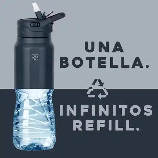 Termo Botella Agua Termica Acero Inoxidable Buffer + Tapas