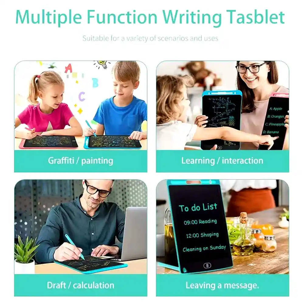 Tablet De Escritura Y Dibujo Lcd Para Niños De 8.5 Pulgadas Black