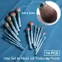 Brochas Maquillaje Profesional Bs Mall Set 14 Brochas