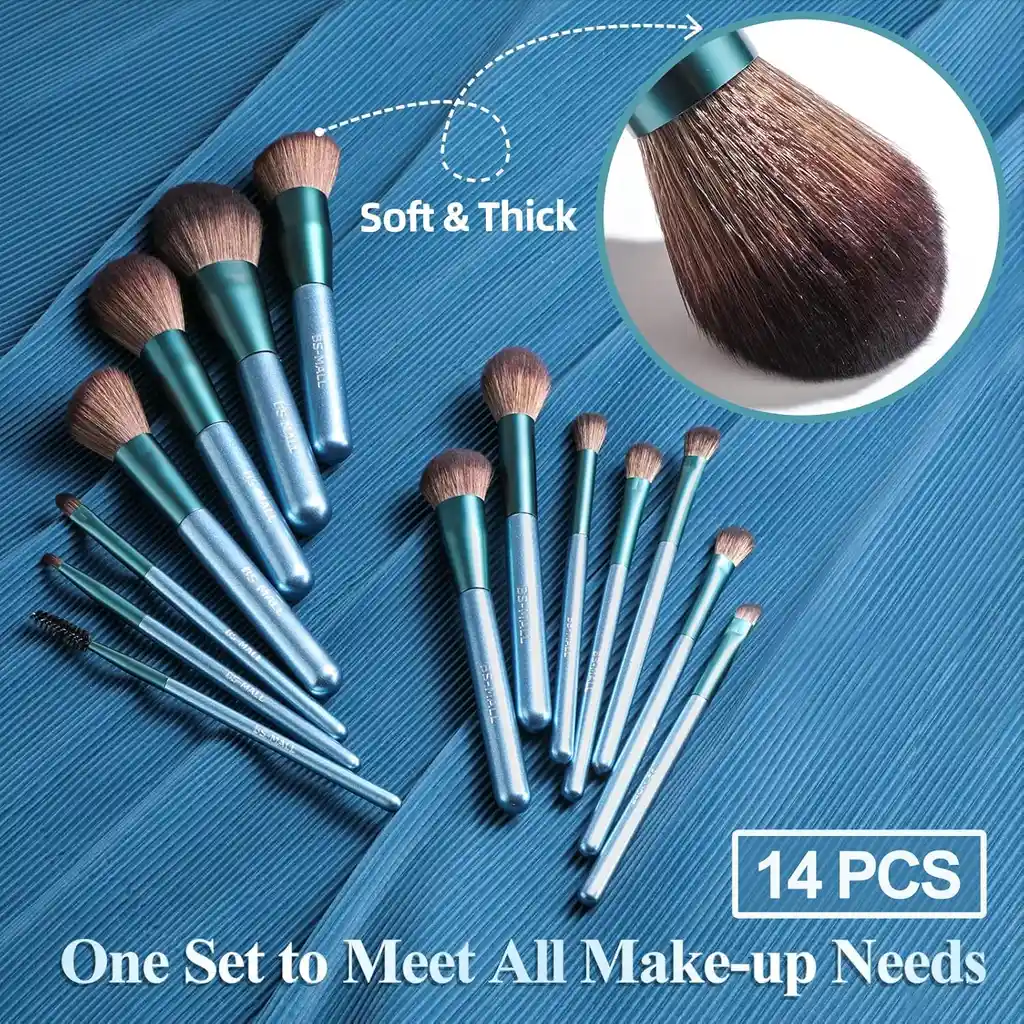 Brochas Maquillaje Profesional Bs Mall Set 14 Brochas