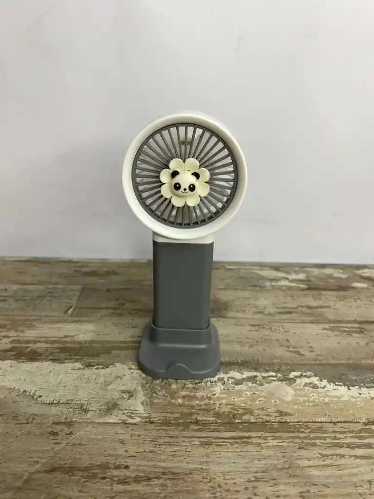 Abanico De Mano Recargable Gris