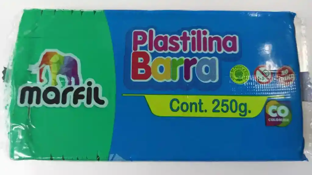 Plastilina En Barra 250gr Verde Marfil