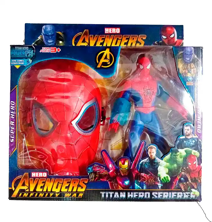 Hombre Araña Spiderman Articulado + Sonido 27cm + Máscara