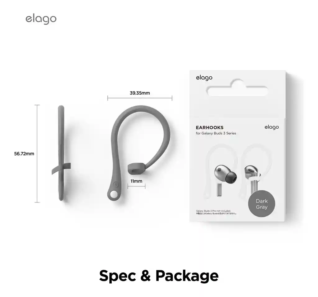 Gancho Deportivo Para Galaxy Buds 3 / Buds 3 Pro Elago Gris