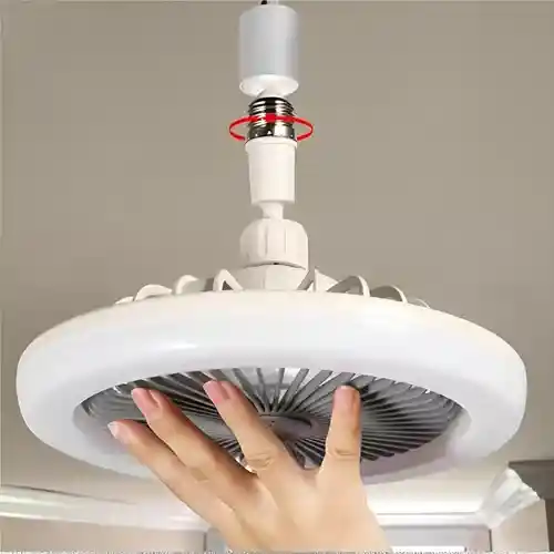 Ventilador Techo Lampara Led Control Remoto 3 Aspas Blanco