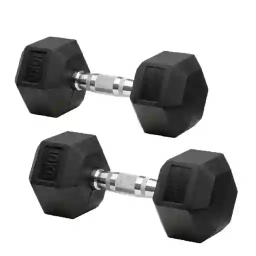Par Mancuernas Encauchetada 10kg (hexagonal)