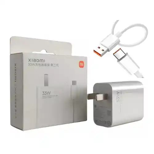 Cargador Xiaomi 33w Carga Rápida Usb A Tipo C