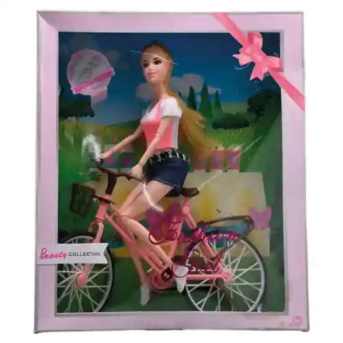 Muneca Vdm Fashion Con Bicicleta