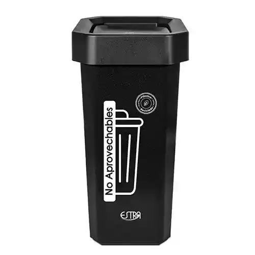 Caneca Estra Ecobins Vaiven Negro 10l