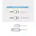 Cable Carga Rapida Tipo C Blanco Vidvie Cb437