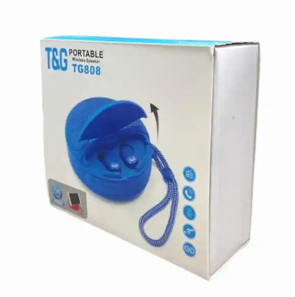 Parlante Tg808 Negro: Con Soporte Multifuncional Y Audífonos Inalámbricos