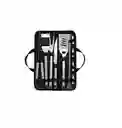 Set Utensilios Asados Parrilero Acero Inoxidable Estuche