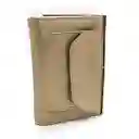 Billetera Dorada Para Dama Cuero Autentico Gravada