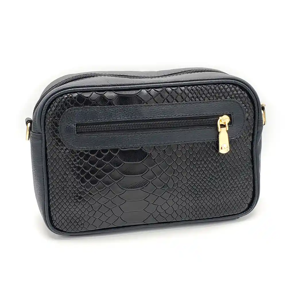 Bolso Pequeño Para Dama Cuero Genuino Negro