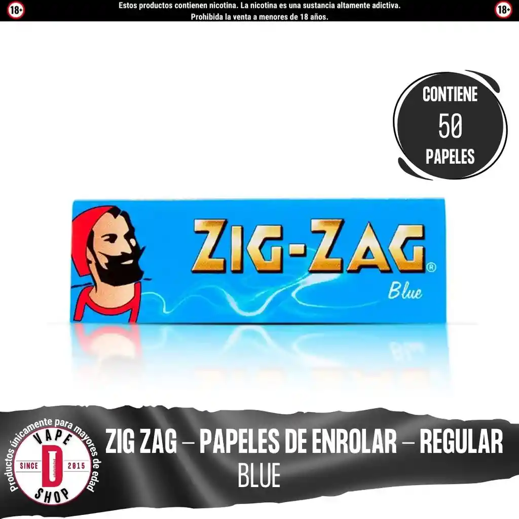 Blue Regular - Zig Zag - Papeles De Enrolar