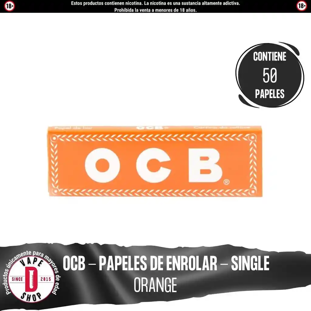 Orange Single - Ocb - Papeles De Enrolar