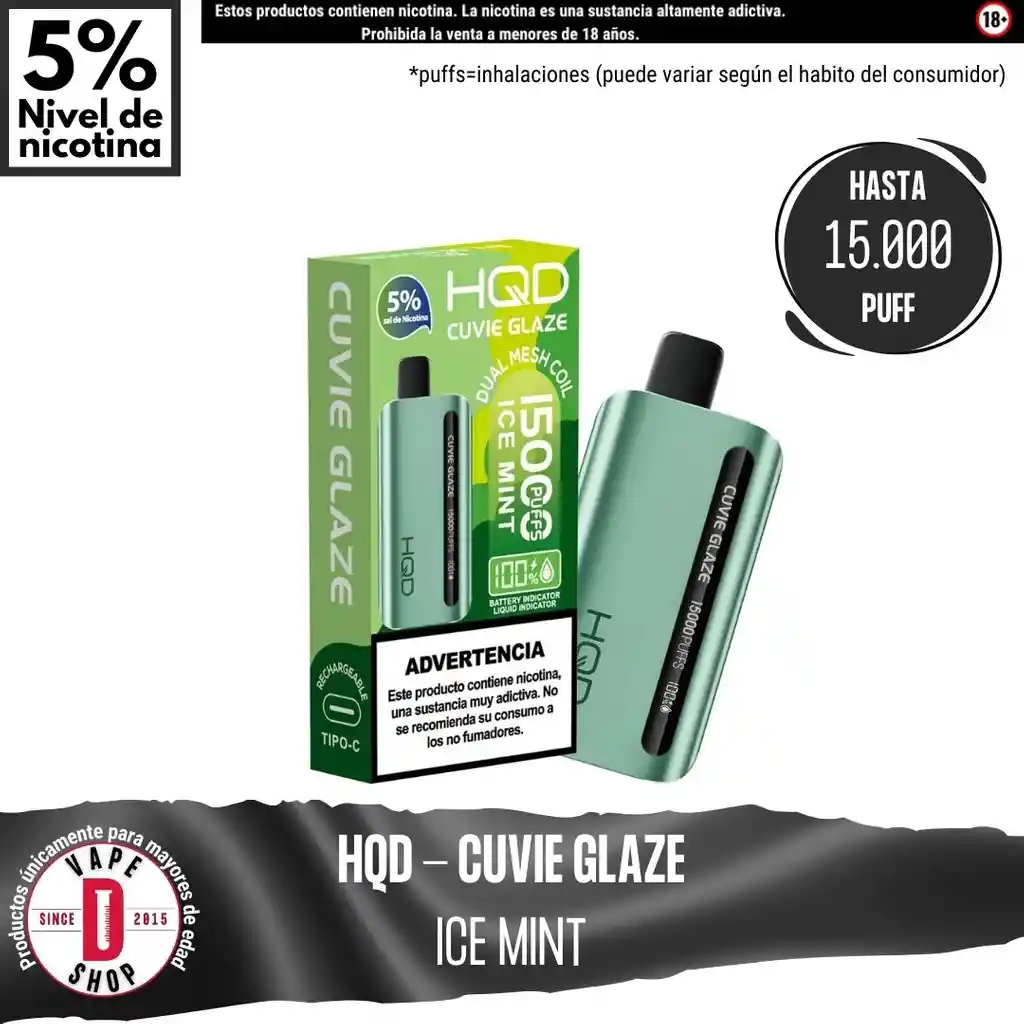 Ice Mint - Hqd - Cuvie Glaze 15.000 Aspiraciones