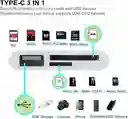 Lector De Tarjetas Type-c Multifuncional Para Disco Usb Sd/tf