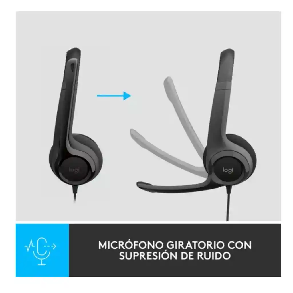 Diadema Logitech H390 Usb Negro Con Micrófono