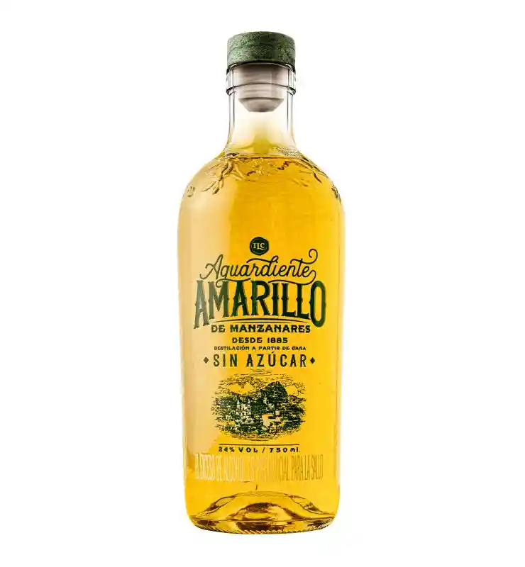 Aguardiente Amarillo De Manzanares Sin Azúcar X 750 Ml