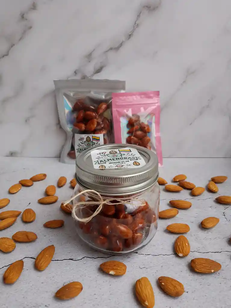 Almendras Quemadas En Frasco De 100 Gr