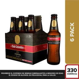 Cerveza Club Colombia Negra Six Botella X 330 Ml