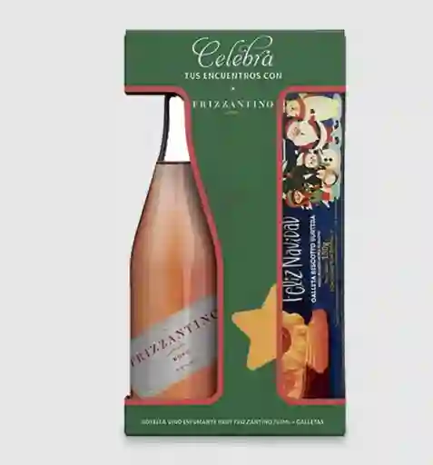 Vino Frizzantino Rose 750ml + Galleta