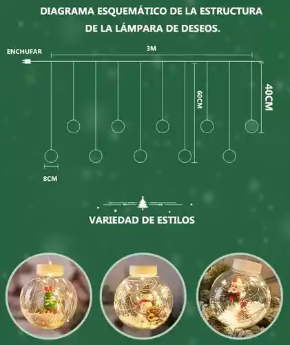 Luz Navidad Cascada 3 Metros