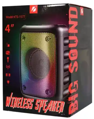 Parlante Wireless Con Luz/fm/bluetooth Modelo: Kts-1577