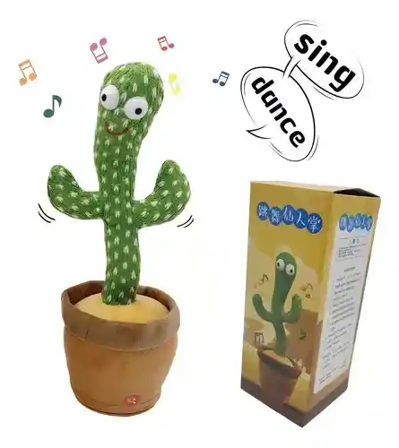 Cactus Bailarin Imita Voz, Musical, Bailarin Juguete Felpa