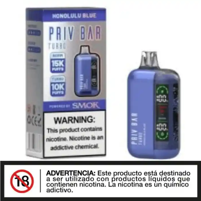 Desechable Priv Bar 15000puff - Honolulu Blue