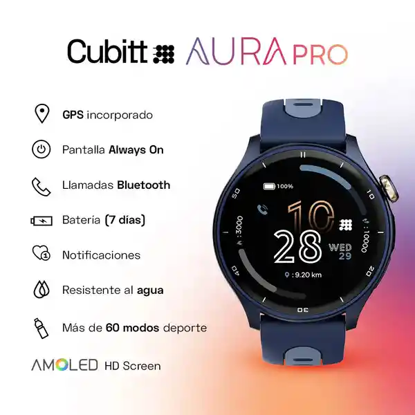 Smartwatch Reloj Inteligente Cubitt Aura Pro Gps