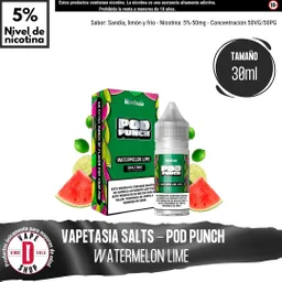 Pod Punch Watermelon Lime Salts - 5%-50mg/30ml - Vapetasia