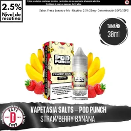 Pod Punch Strawberry Banana Salts - 2.5%-25mg/30ml - Vapetasia