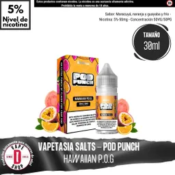 Pod Punch Hawaiian P.o.g. Salts - 5%-50mg/30ml - Vapetasia