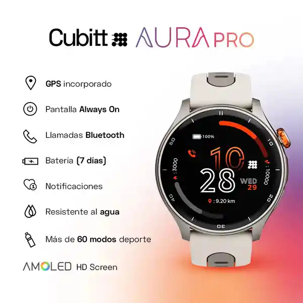 Smartwatch Reloj Inteligente Cubitt Aura Pro Gps