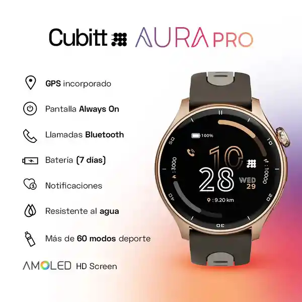 Smartwatch Reloj Inteligente Cubitt Aura Pro Gps