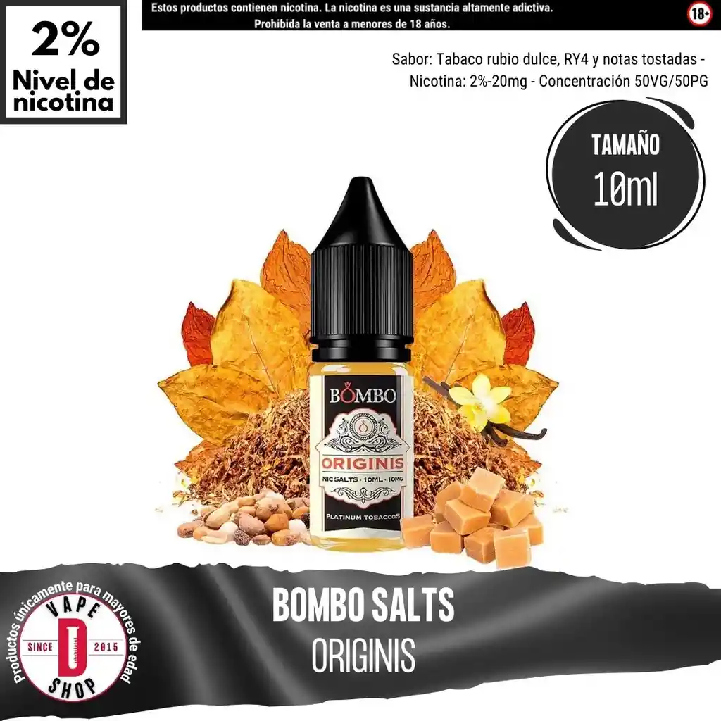 Originis Salts - 2%-20mg/10ml - Bombo