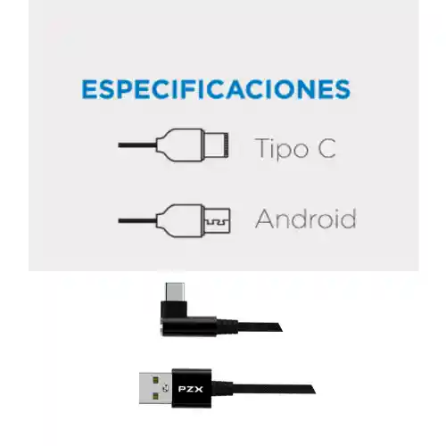 Cable Datos Carga 3.1a Tipo C 1 Metro Calidad Premium Pzx V139