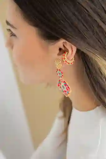 Earcuff Balines Rojo