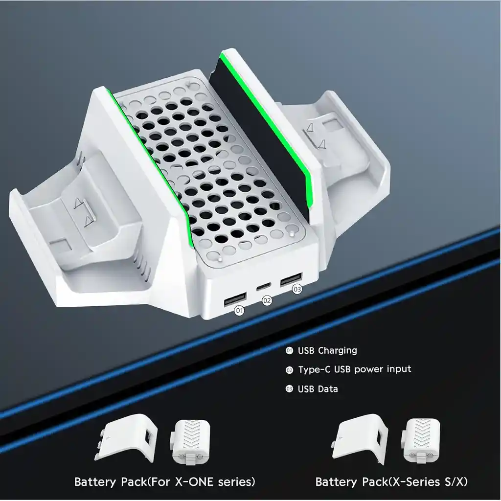 Cargador Dobe Soporte Refrigerante Xbox Series S