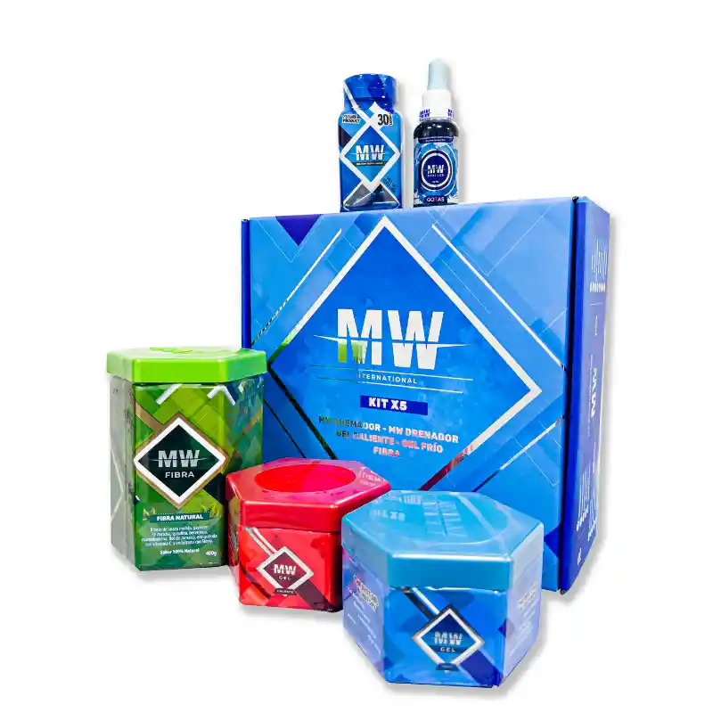 Kit X 5 Mw - Quemador Clásico, Drenador, Fibra, Gel Caliente Y Gel Frío