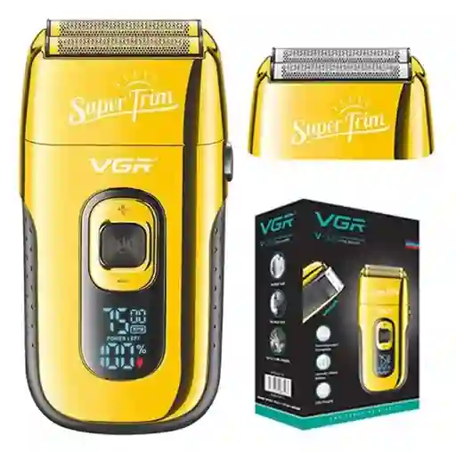 Máquina De Peluquear Vgr-v-332 Dorado Ideal Para Uso Profesional Y Doméstico